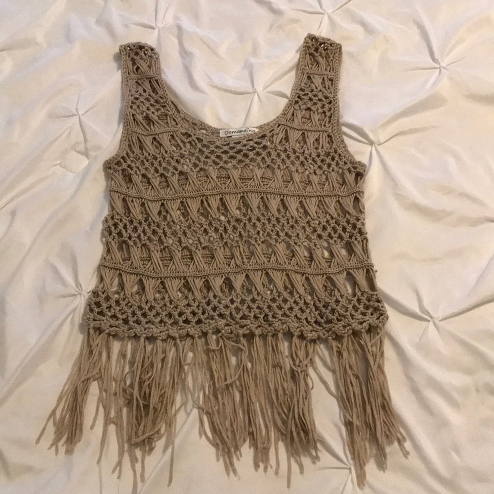 Crochet crop tank Medium